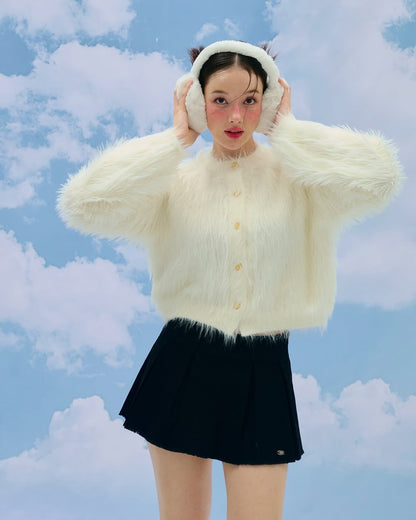 Furry Puffy Mink Cardigan